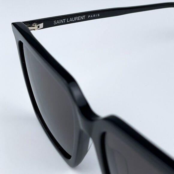 NEW Saint Laurent SL474 001 Black Square Unisex Sunglasses - Picture 10 of 13